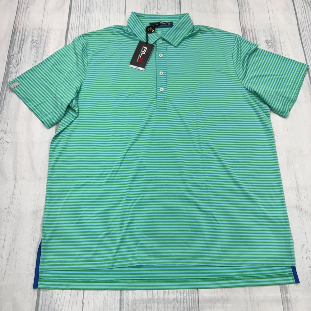 NWT RLX Ralph Lauren Torrey Pines Golf‎ Polo Shirt XL Blue UV Protection Mens